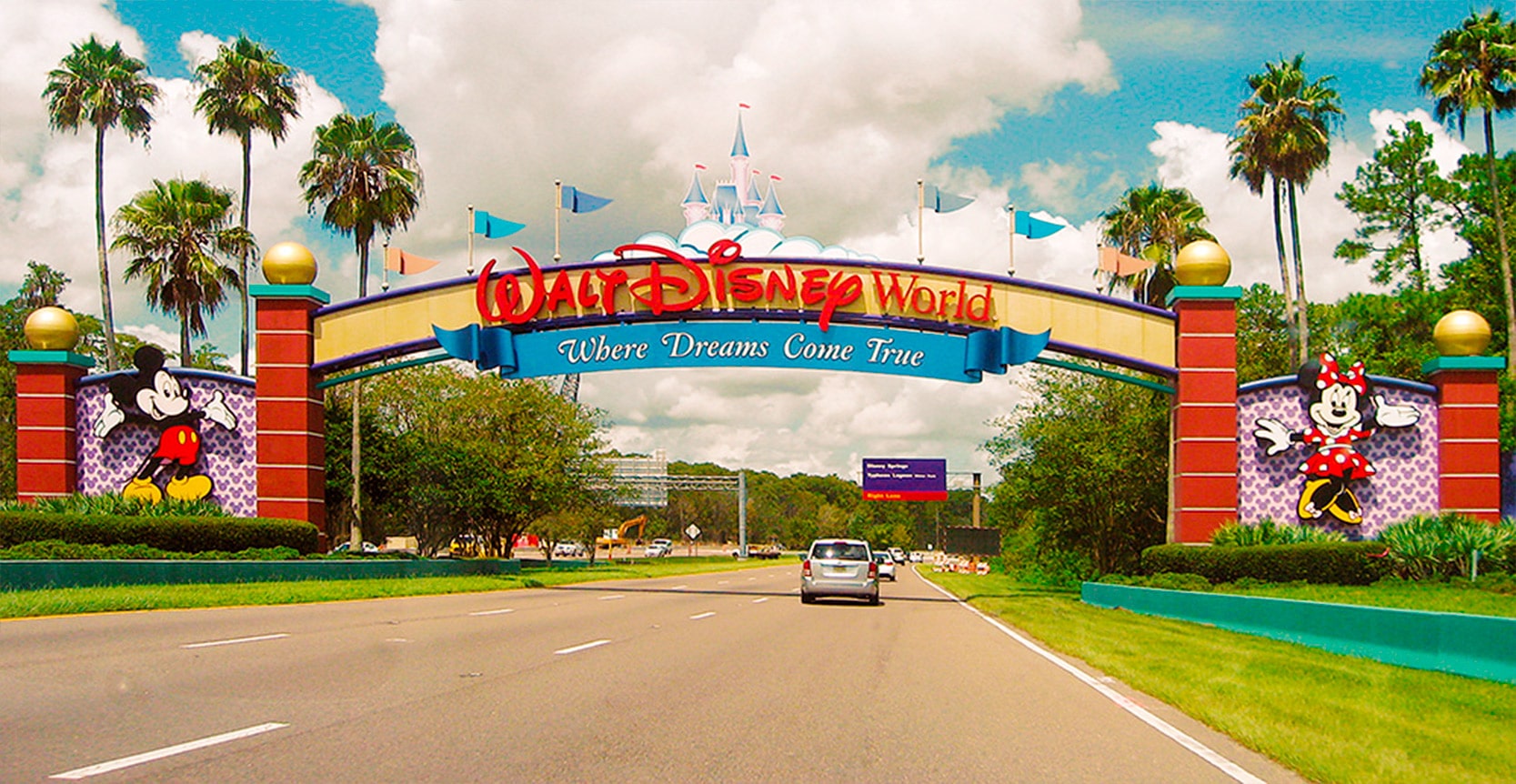 Foto do portal de entrada do Walt Disney World