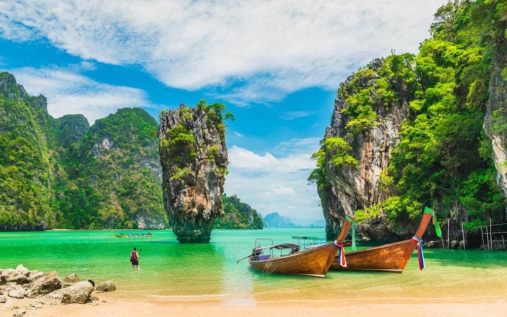 Praia paradisíaca na Tailândia