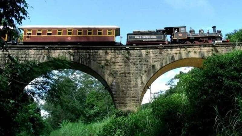 Trem do vale europeu em Santa Catarina