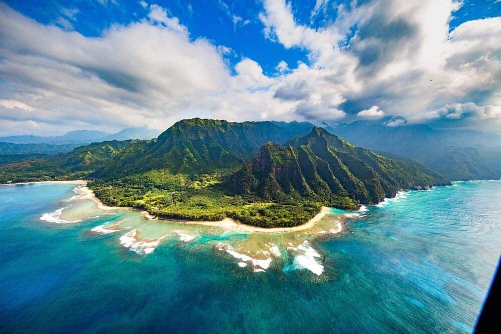 Imagem aerea do Hawaii