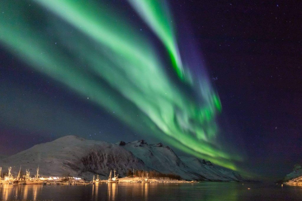 Aurora Boreal, na cidade de Tromso.