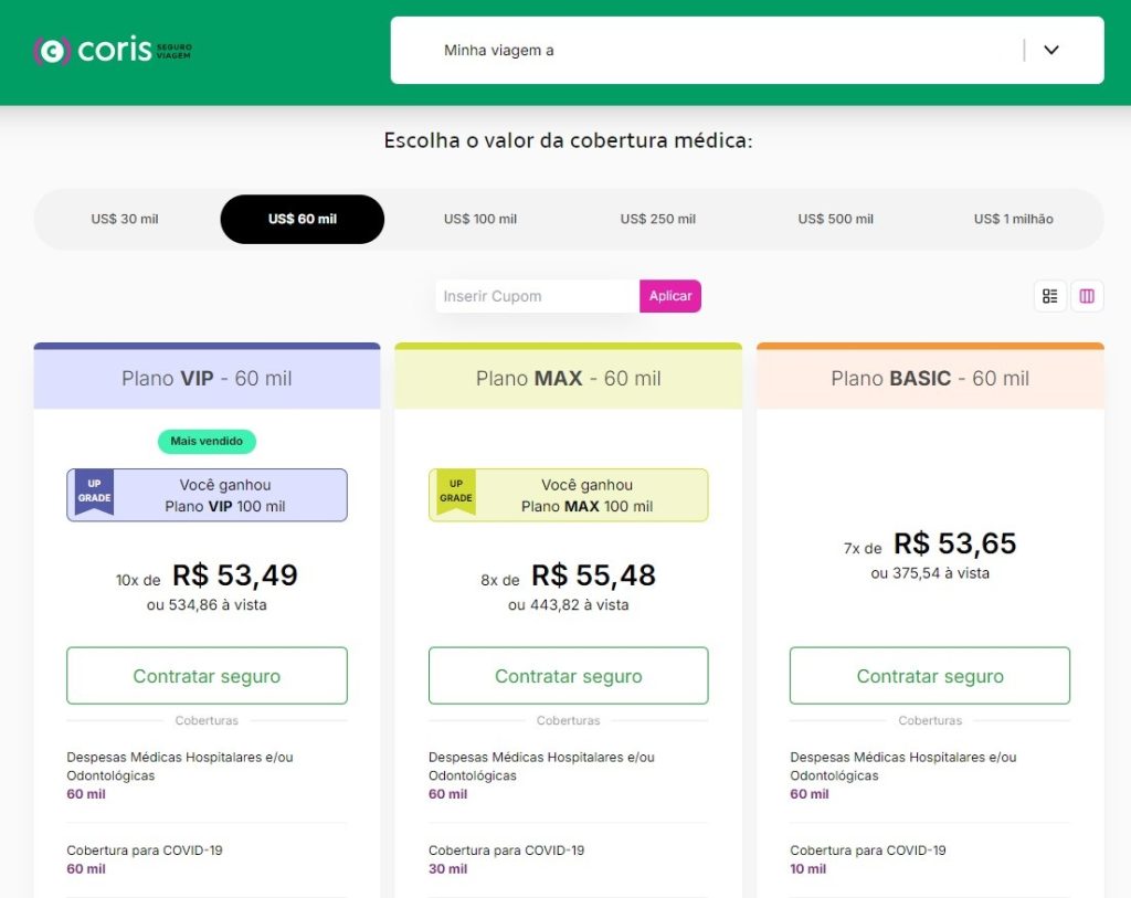 Como solicitar Seguro Viagem - Coris Seguro Viagem