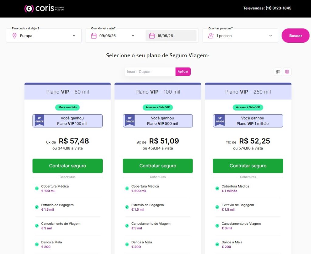Seguro Viagem Paris - Coris Seguro Viagem