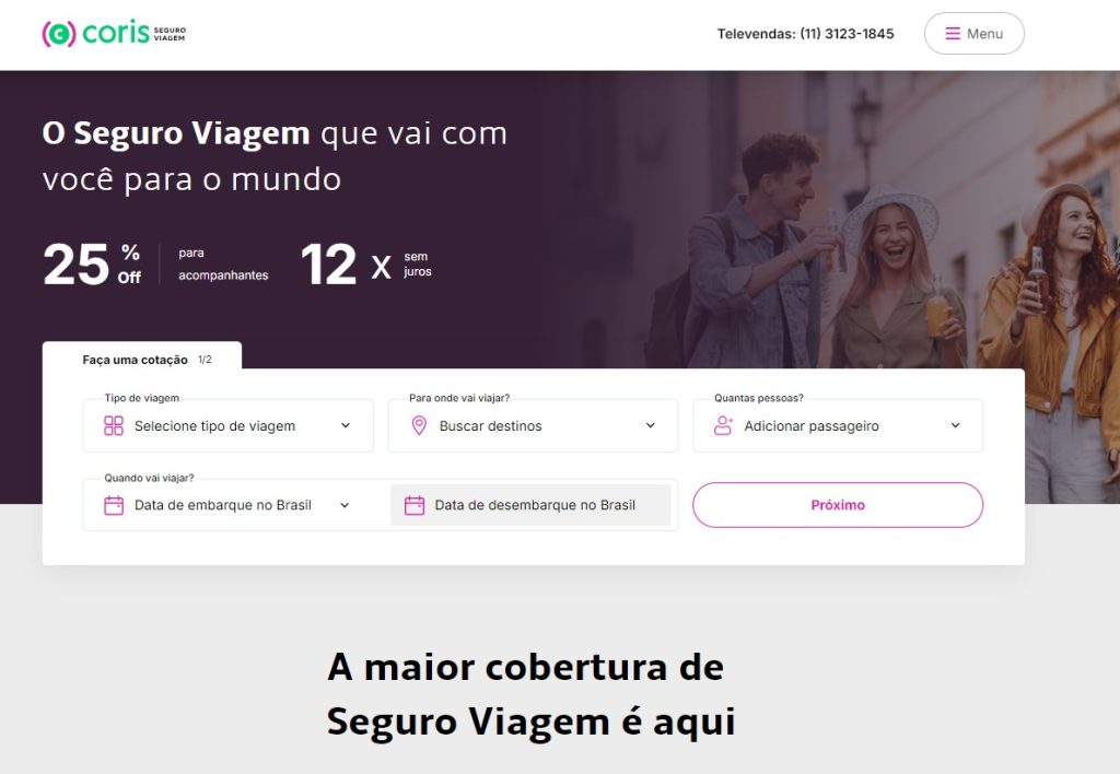 Como solicitar Seguro Viagem - Coris Seguro Viagem