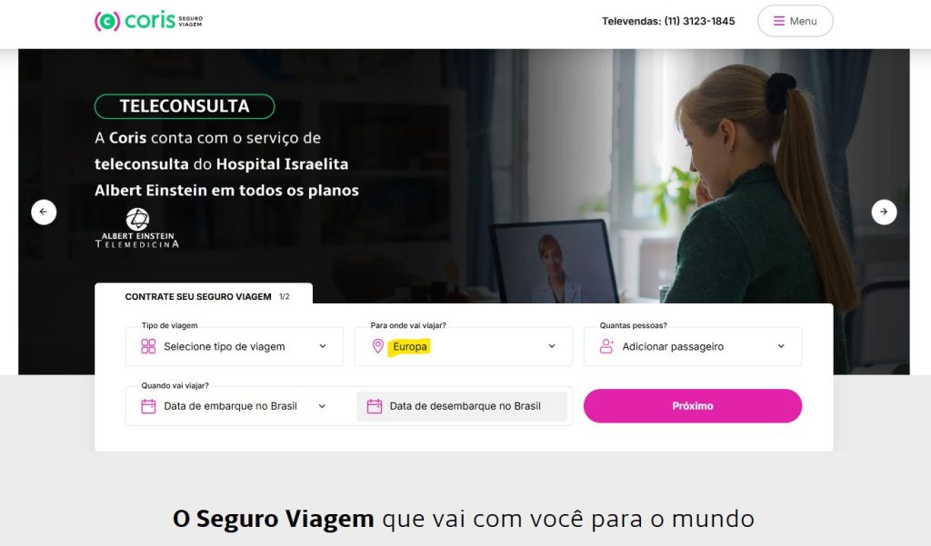 Seguro Viagem 30 mil euros - Coris Seguro Viagem