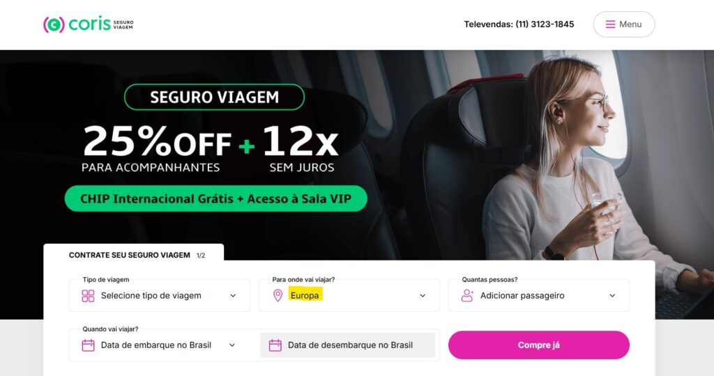 Seguro Viagem Europa - Coris Seguro Viagem