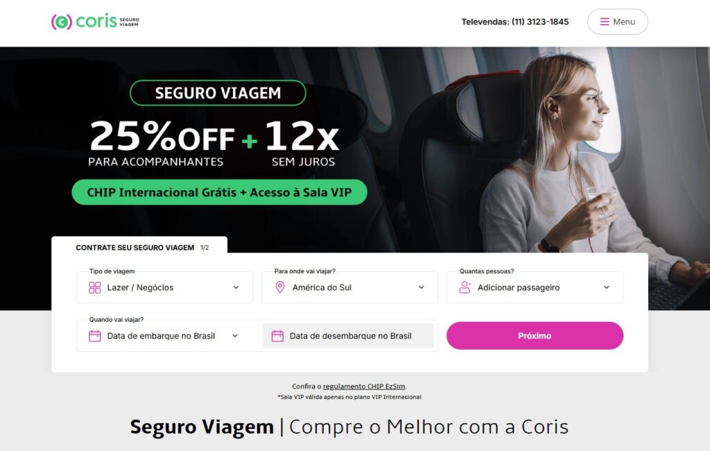 Seguro Viagem América do Sul - Coris Seguro Viagem