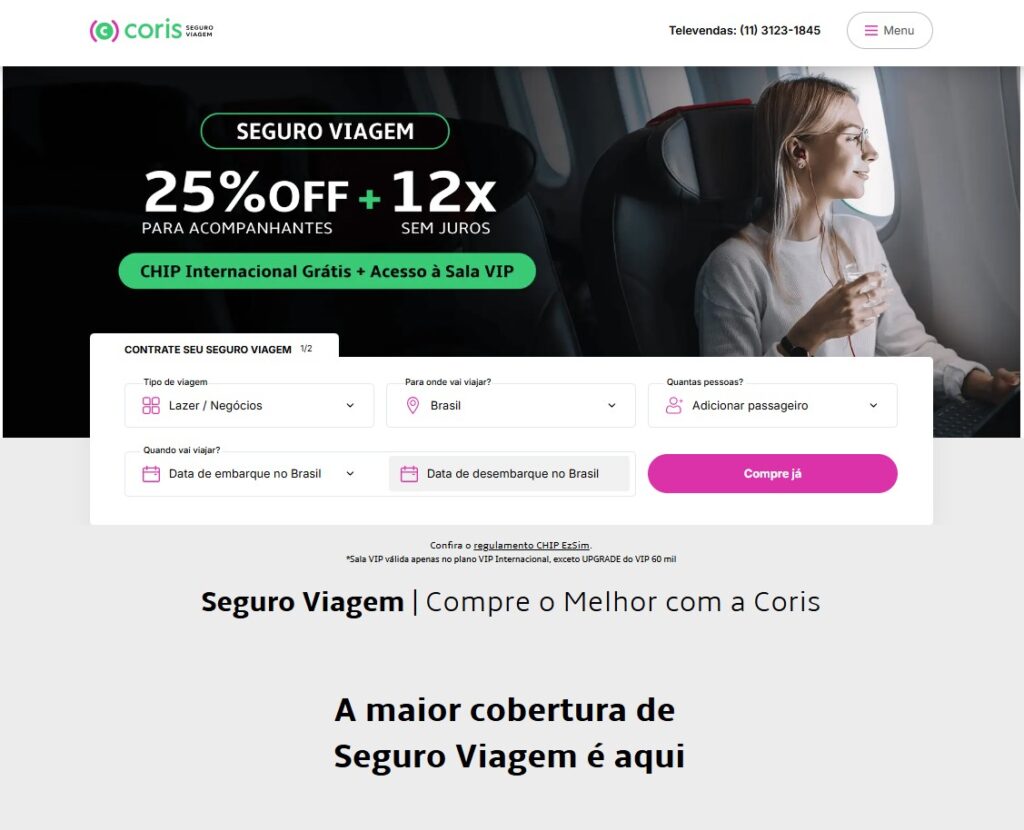 Seguro Viagem nacional - Coris
